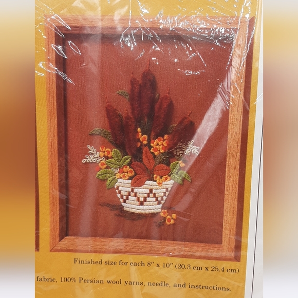 Vintage Crewel The Creative Circle 0541 Cattails & Daisies Brand New Sealed 1986 - Picture 3 of 5